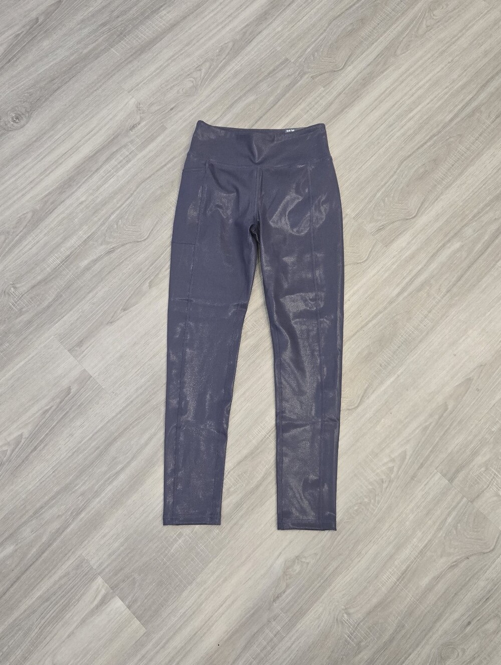 NWT Tek Gear Metallic Shimmer High Rise Leggings with Pockets L 10/12